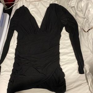 Black Mesh Midi Dress